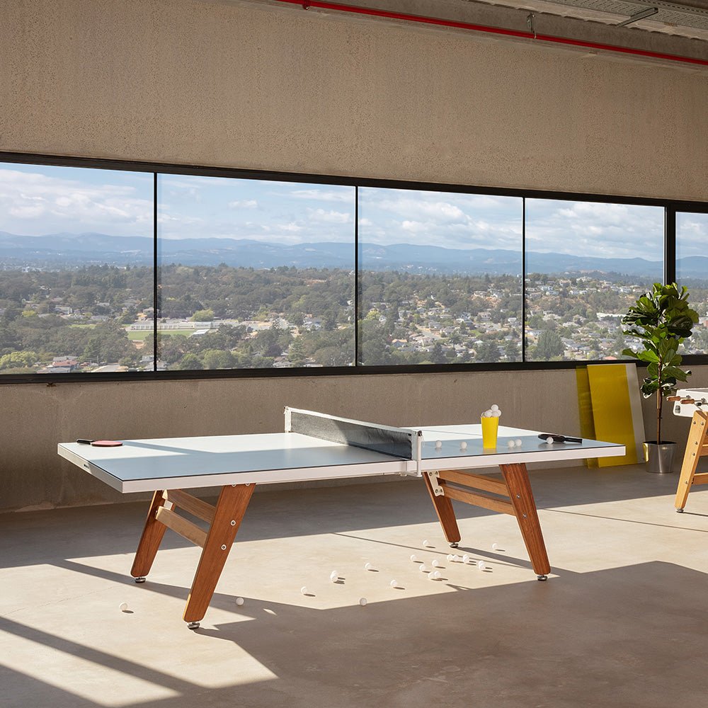 Stationary Ping Pong Table by RS Barcelona in White in a styled interior – In Dubai by WSPR