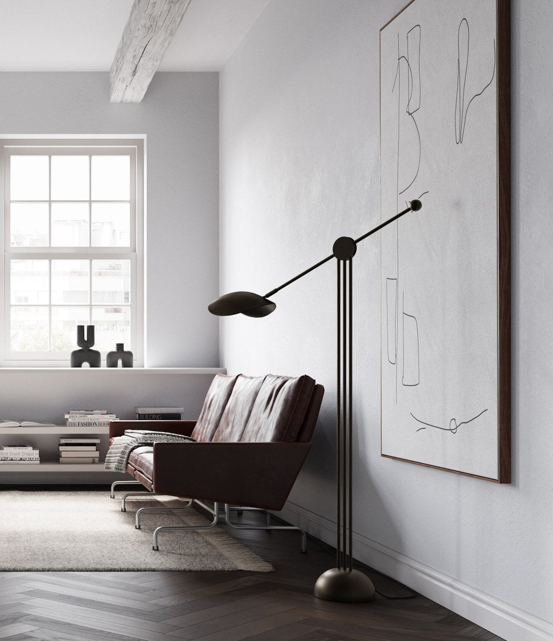 Stingray Floor Lamp by 101 Copenhagen in Bronze in a styled interior – In Dubai by WSPR