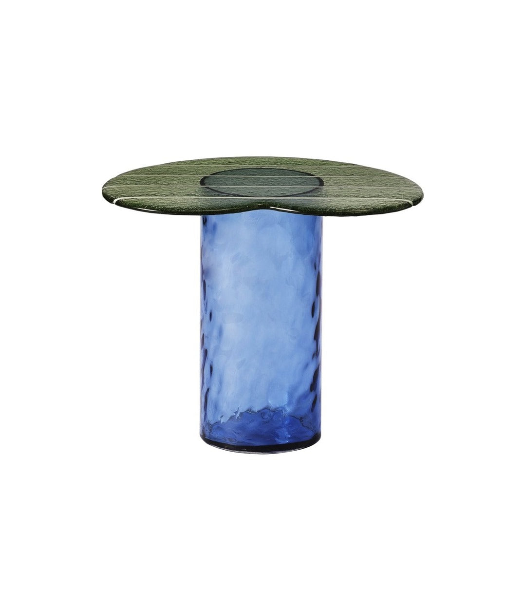 Striche side table by Miniforms in Menta top and Blu base, high – In Dubai by WSPR