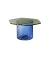 Striche coffee table by Miniforms in Menta top and Blu base, low, alternate angle – In Dubai by WSPR