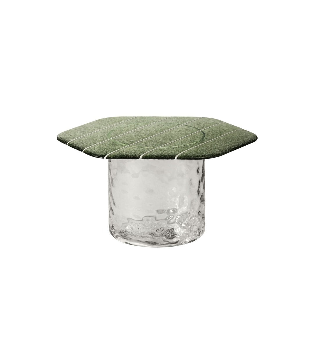 Striche coffee table by Miniforms in Menta top and Cristallo base, low – In Dubai by WSPR