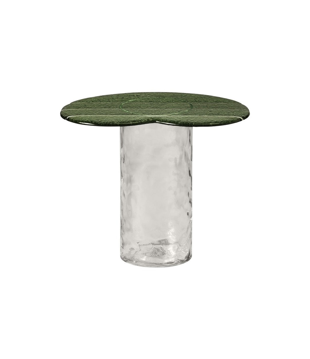 Striche side table by Miniforms in Menta top and Cristallo base, high – In Dubai by WSPR