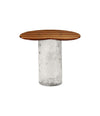 Striche side table by Miniforms in Arancio top and Cristallo base, high – In Dubai by WSPR
