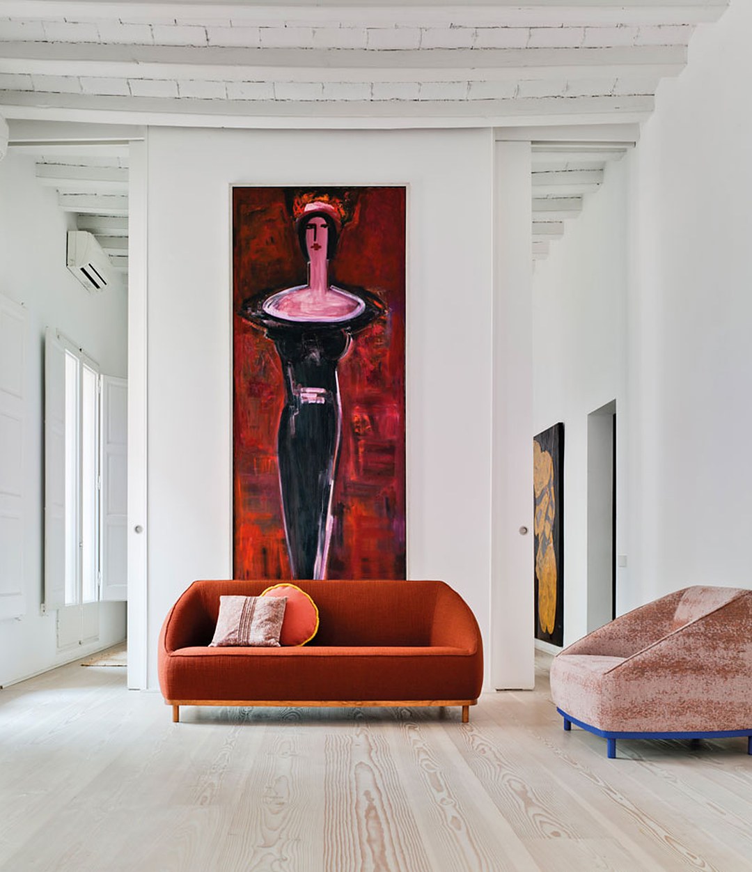Sumo Sofa by Sancal in rust in a bright living room – In Dubai by WSPR