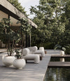 Sunao Plant Pot Fat, Big by 101 Copenhagen in Birch in a styled interior – In Dubai by WSPR