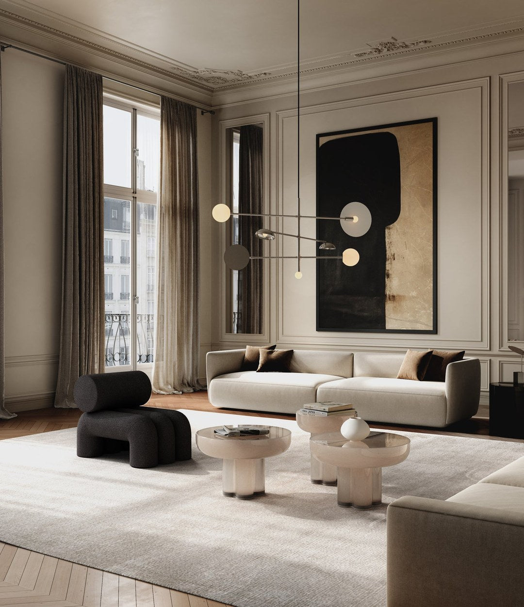 Sunao Vase Fat, Petit by 101 Copenhagen in Birch in a styled interior – In Dubai by WSPR