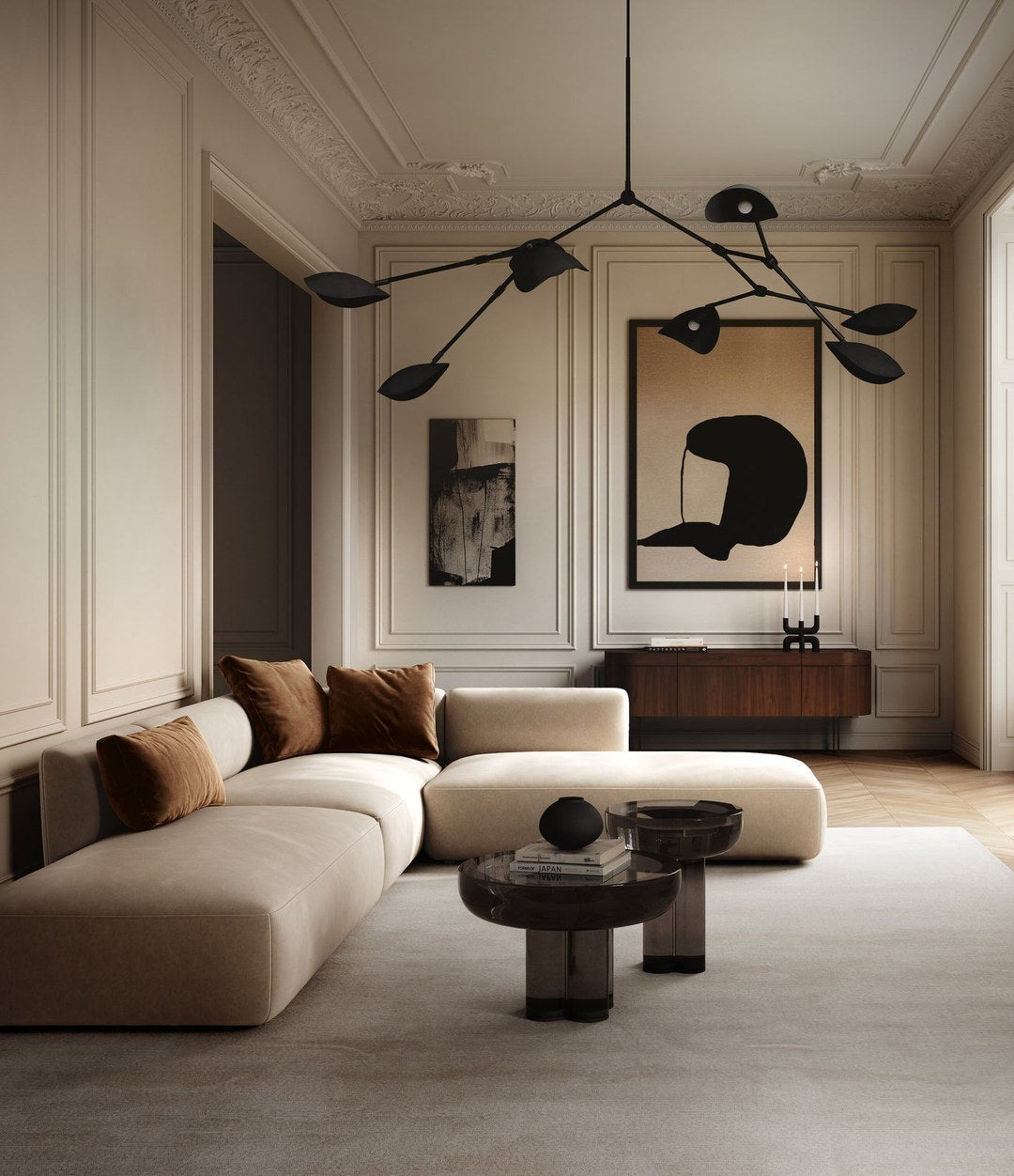 Sunao Vase Fat, Petit by 101 Copenhagen in Black in a styled interior – In Dubai by WSPR