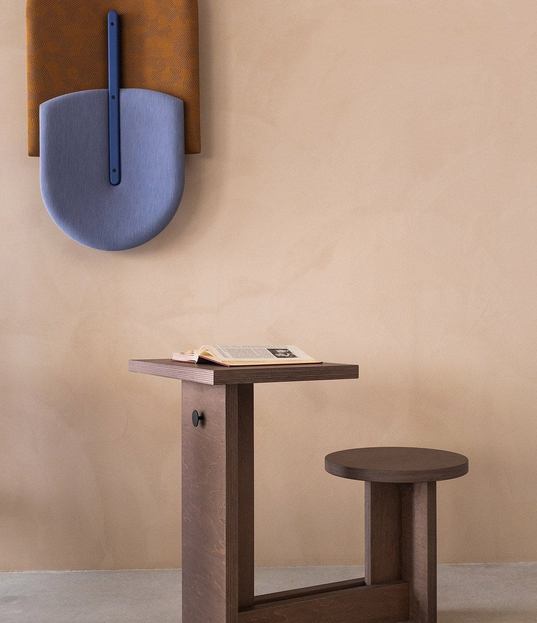 Suricata Desk by Sancal in brown with a wall hook – In Dubai by WSPR