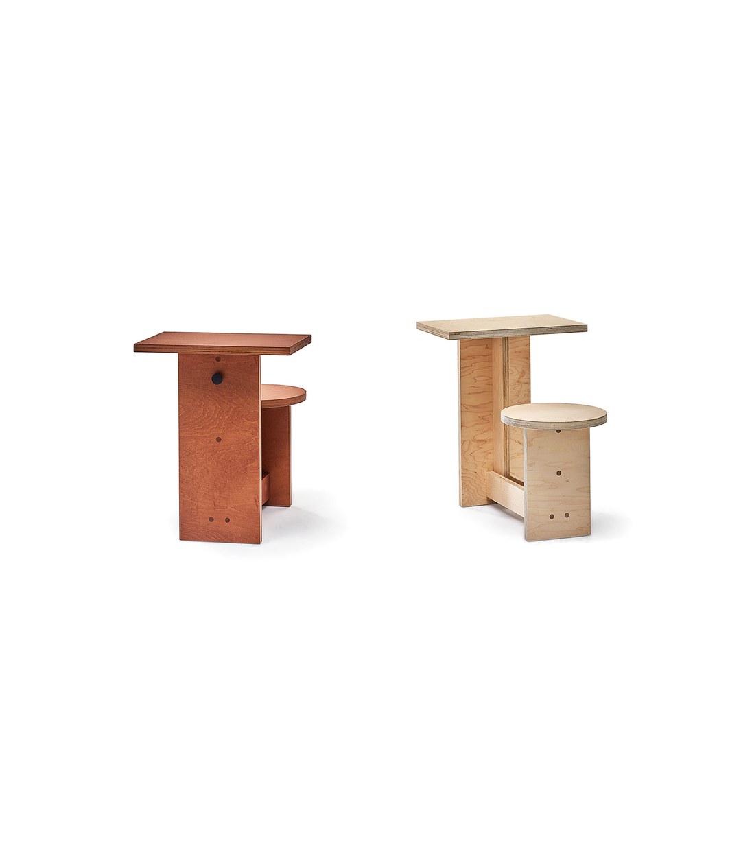 Suricata Desk by Sancal in terracotta and natural, side view – In Dubai by WSPR