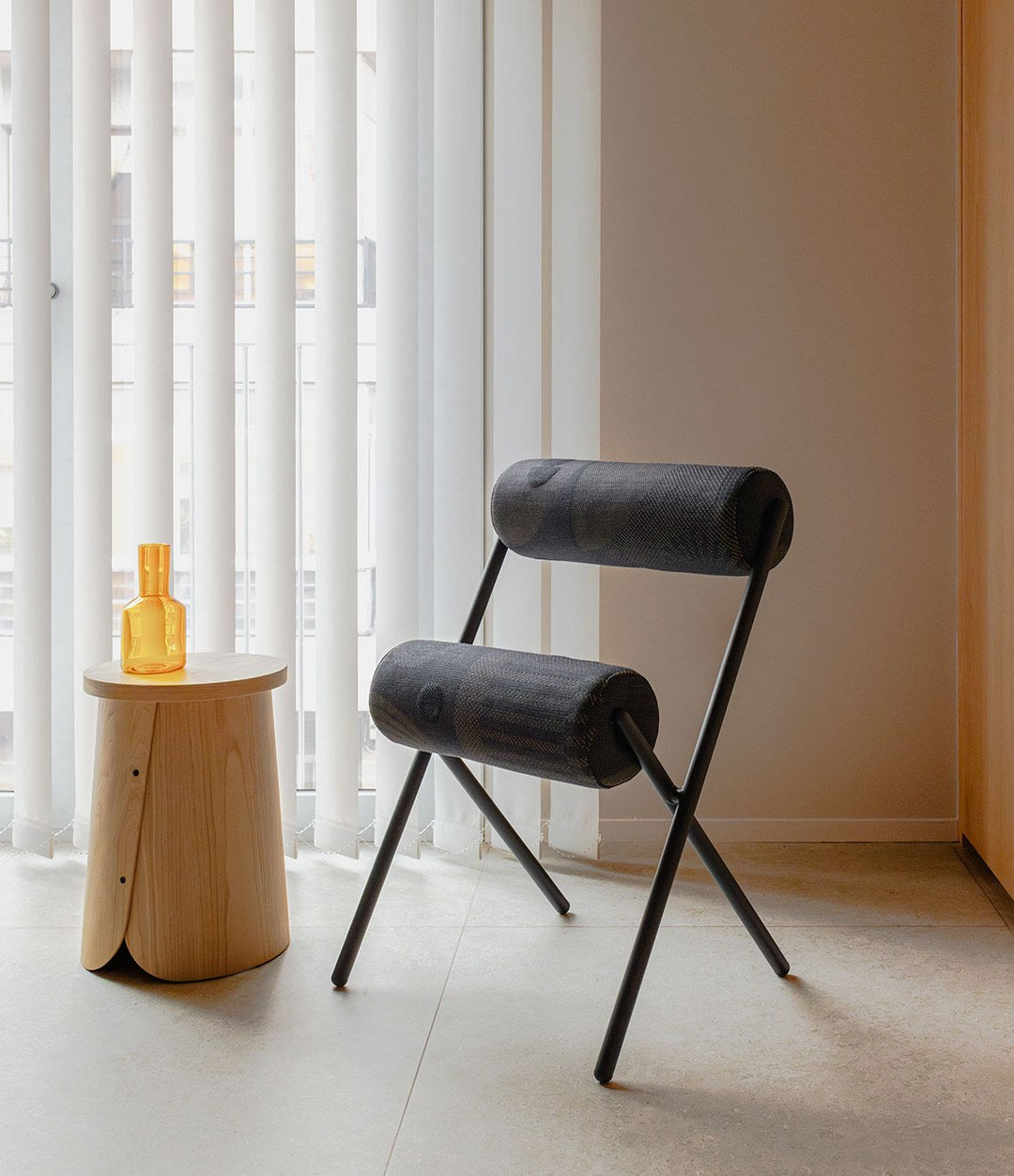 Tab Side Table by Sancal with a Roll chair by a window – In Dubai by WSPR