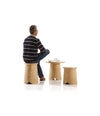 Tab Stool by Sancal three pieces with a man seated – In Dubai by WSPR