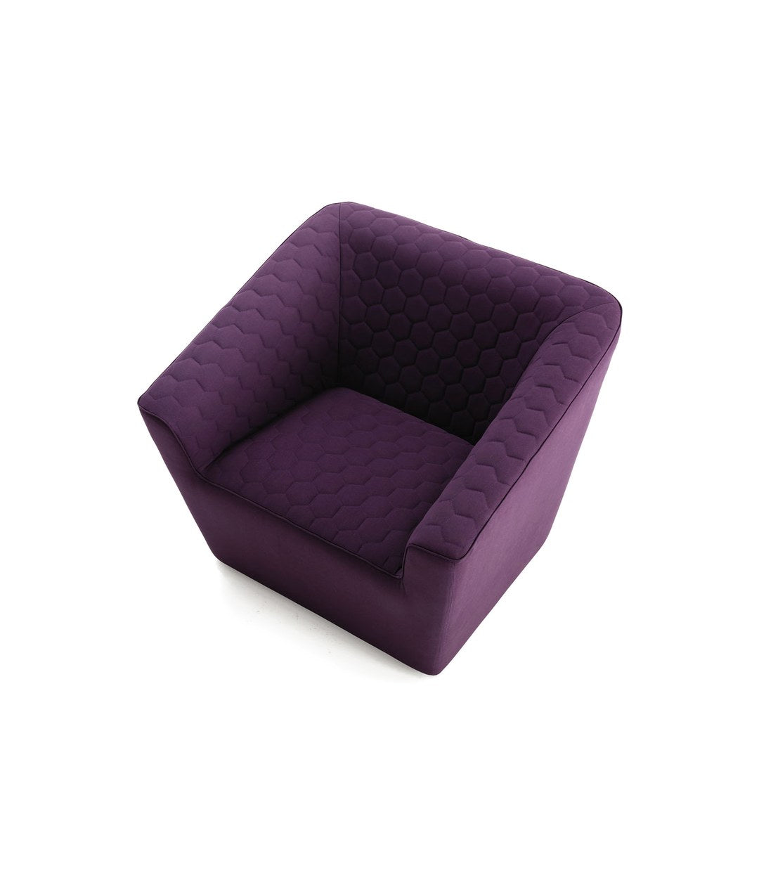 Tea Armchair by Sancal in purple, from above – In Dubai by WSPR