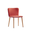 Tea Chair by Sancal in red on oak legs – In Dubai by WSPR