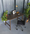 Tea Chair by Sancal swivel chair in black at a desk – In Dubai by WSPR