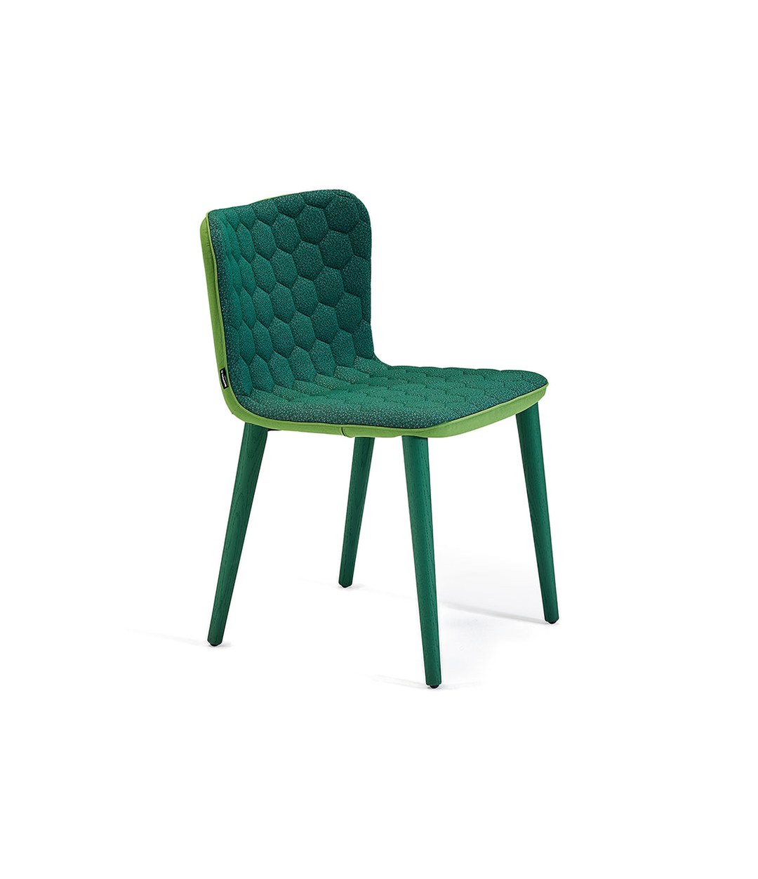 Tea Chair by Sancal in dark green, three-quarter view – In Dubai by WSPR