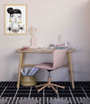 Tea Chair by Sancal swivel chair in pink at a desk – In Dubai by WSPR