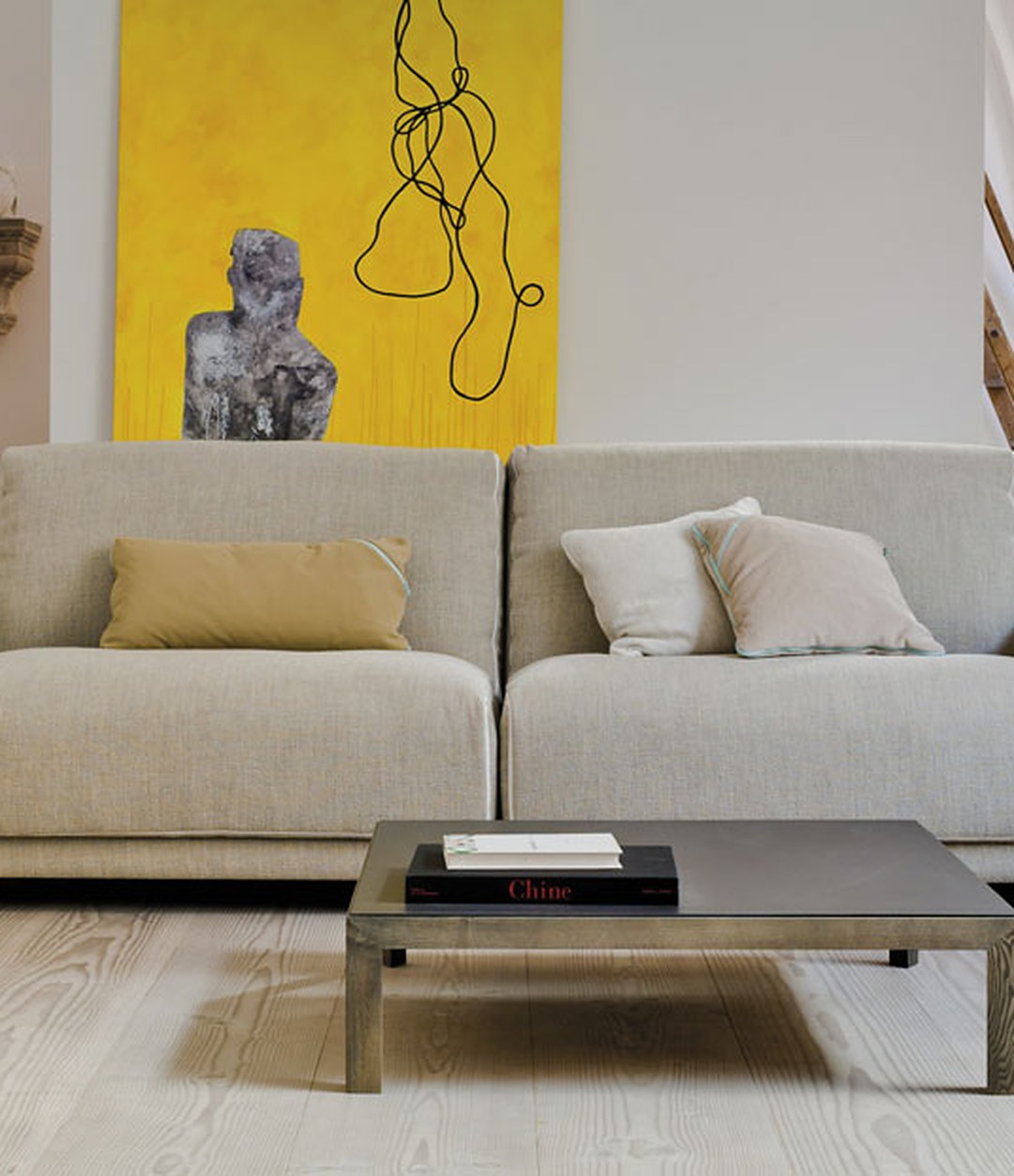 Tecno Cushion by Sancal on a sofa in a living room – In Dubai by WSPR