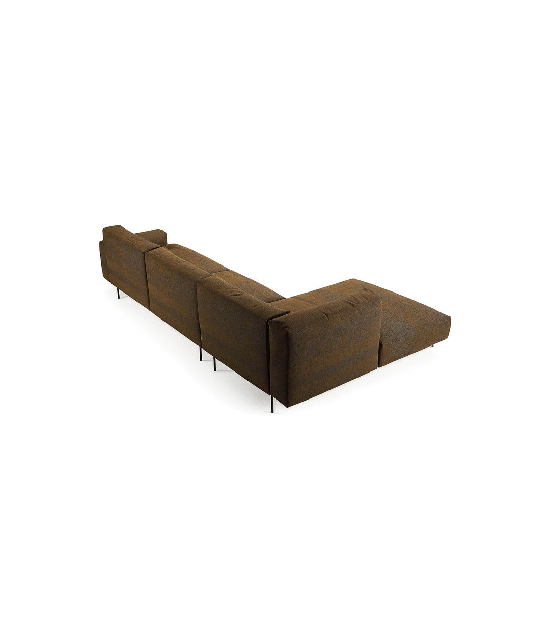 Tiptoe Modular Sofa by Sancal corner sofa in brown, rear view – In Dubai by WSPR
