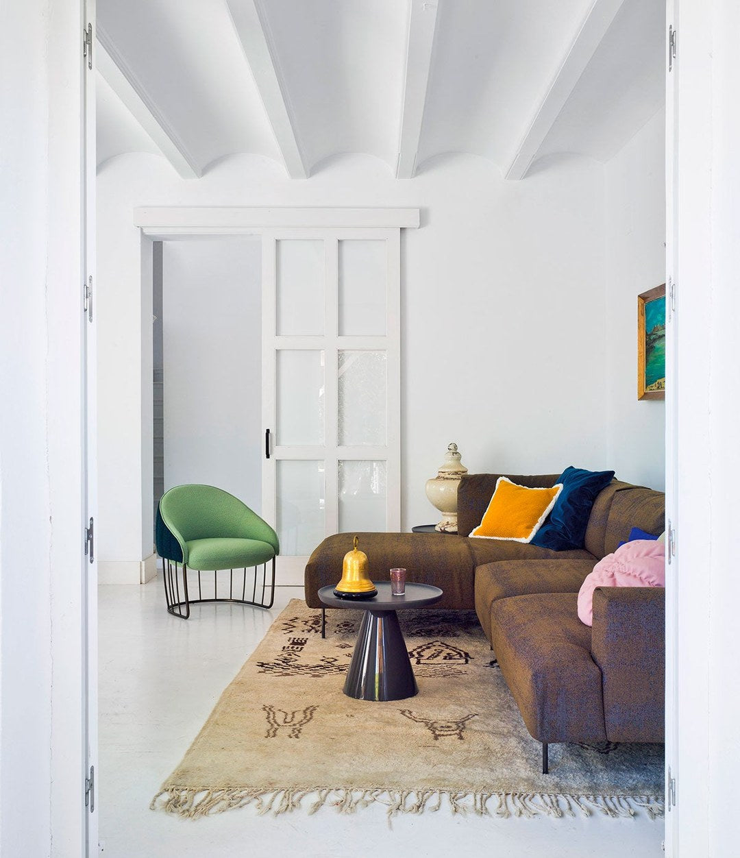 Tiptoe Modular Sofa by Sancal corner sofa in brown, wide view – In Dubai by WSPR