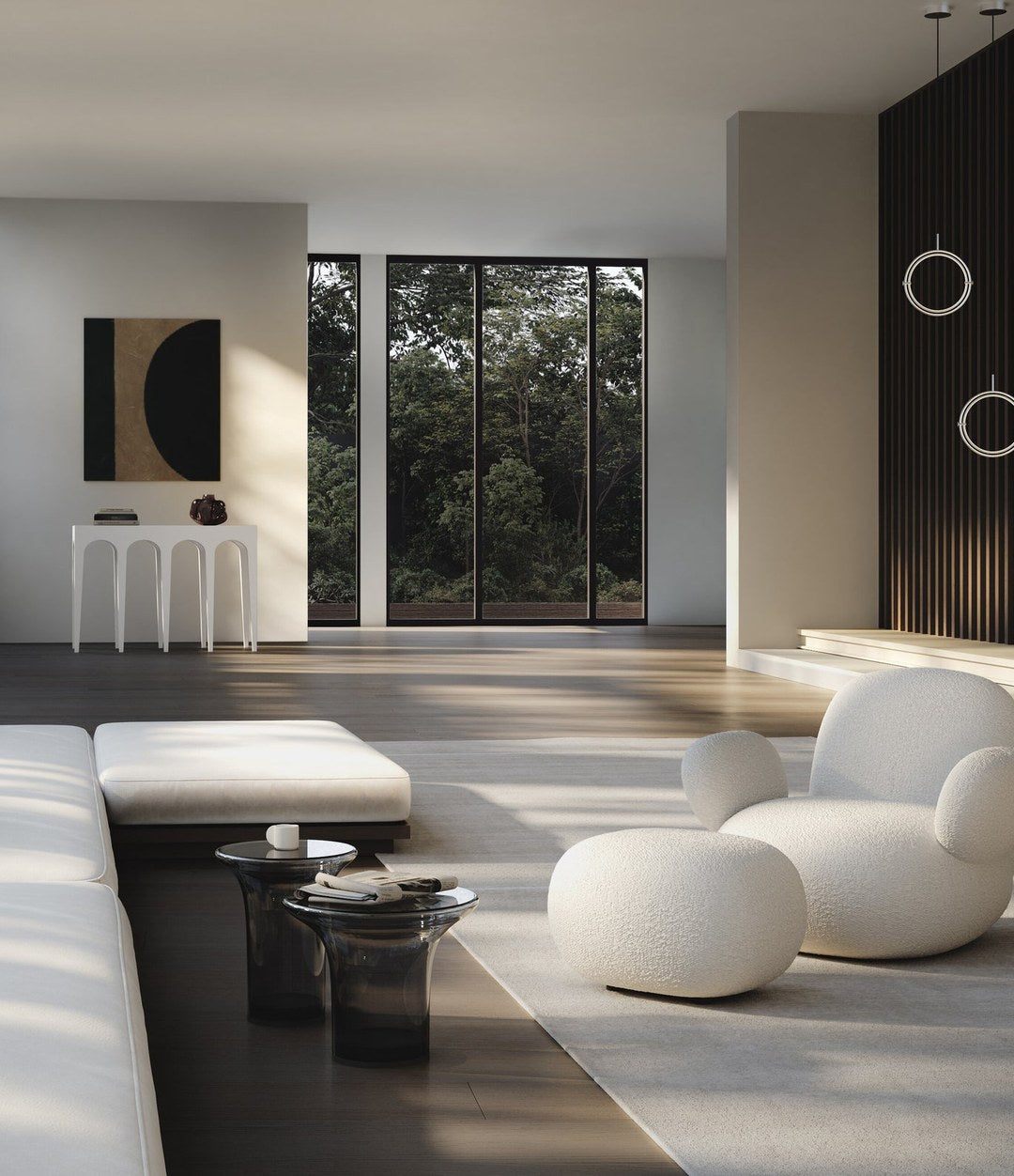 Toe Armchair Flat by 101 Copenhagen in Off White in a styled interior – In Dubai by WSPR