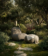 Toe Chair Flat by 101 Copenhagen in Stone Gray in a styled interior – In Dubai by WSPR