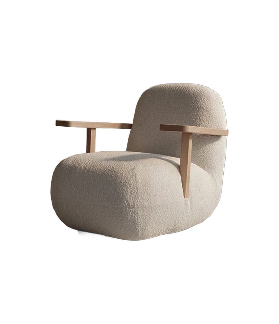 Toe Chair with Armrests by 101 Copenhagen in Natural Oak / Off White, view 3 – In Dubai by WSPR