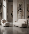 Toe Sofa by 101 Copenhagen in Natural Oak / Off White in a styled interior – In Dubai by WSPR