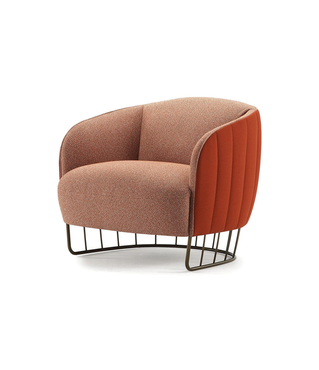 Tonella Armchair by Sancal in pink with a rust back – In Dubai by WSPR