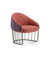 Tonella Lounge Chair by Sancal in coral with a purple back – In Dubai by WSPR