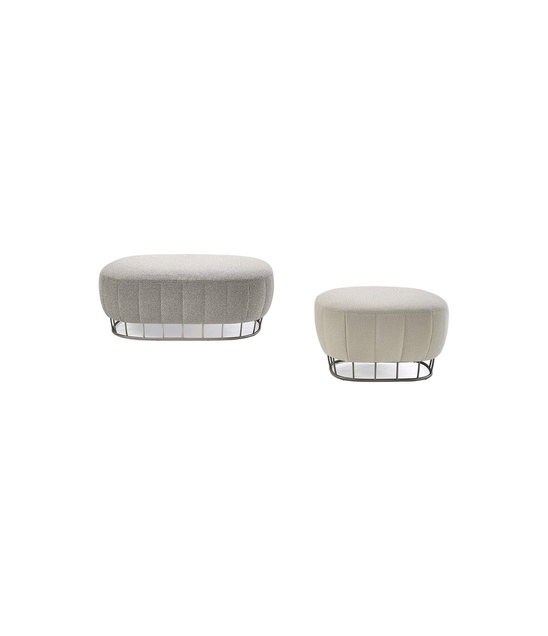 Tonella Pouf by Sancal two poufs in grey and cream – In Dubai by WSPR