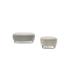 Tonella Pouf by Sancal two poufs in grey and cream – In Dubai by WSPR