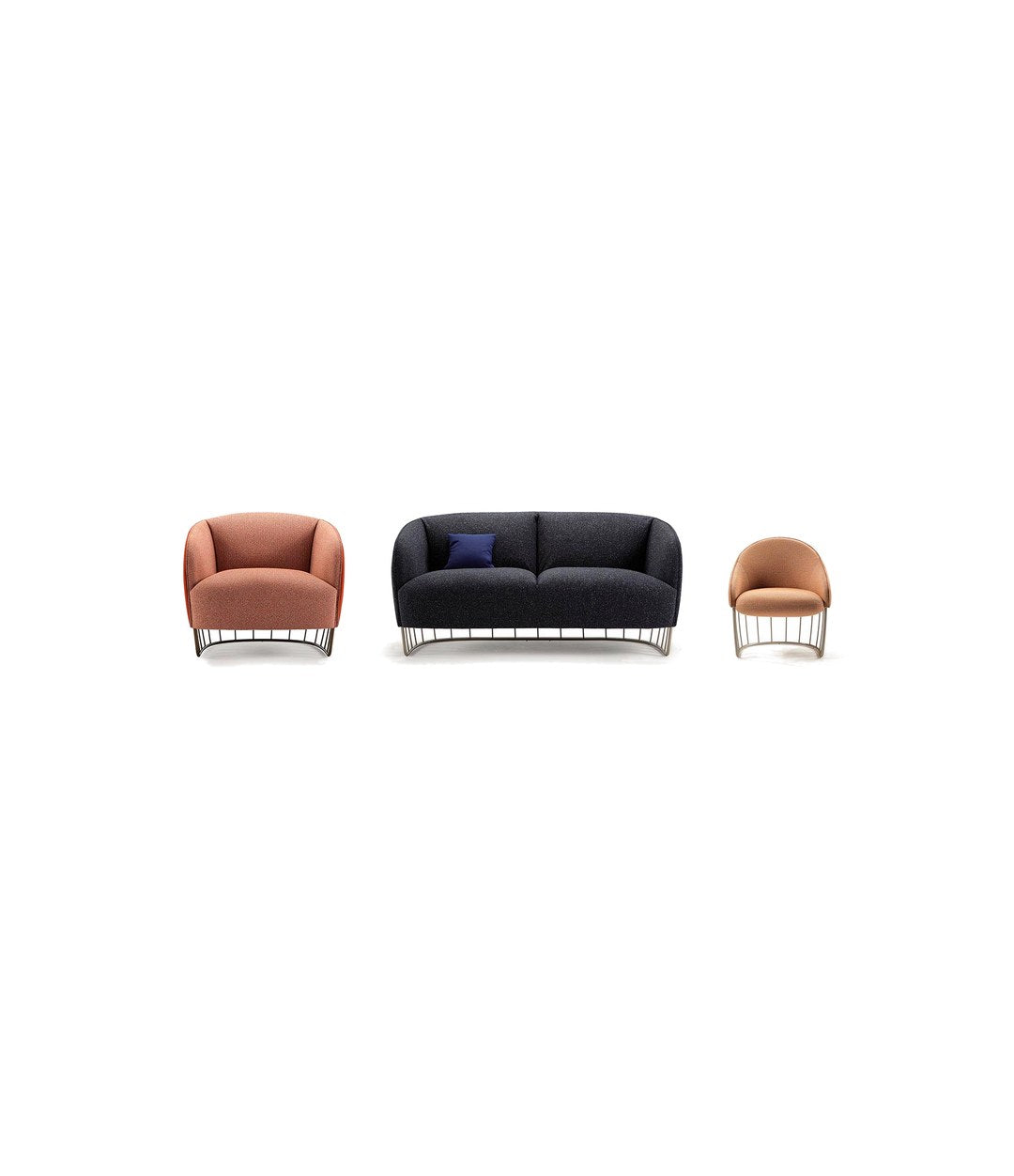 Tonella Sofa by Sancal sofa and armchairs in charcoal, rust and pink – In Dubai by WSPR