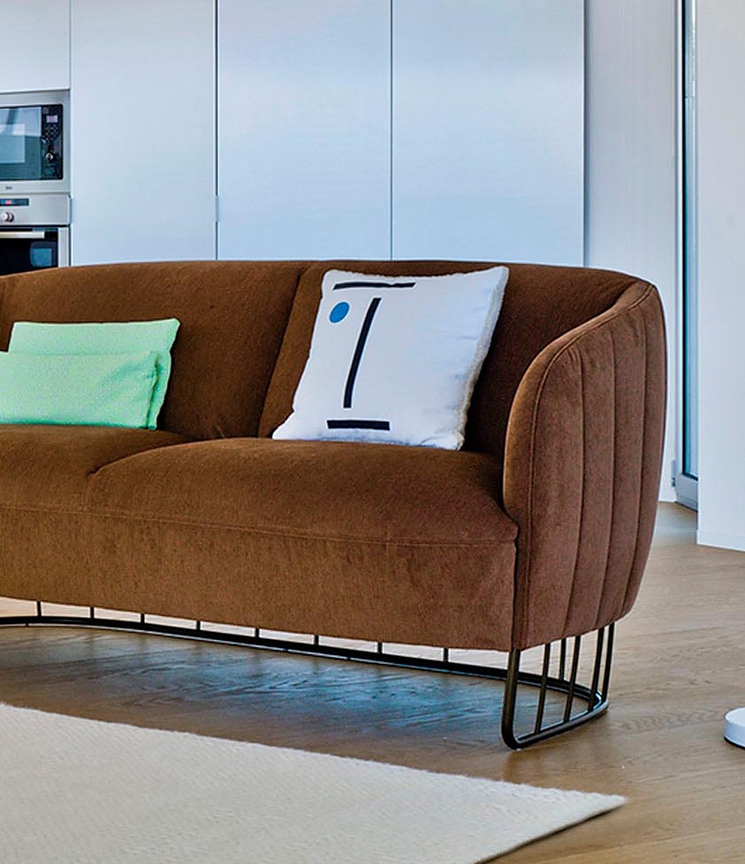 Tonella Sofa by Sancal in brown velvet – In Dubai by WSPR