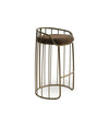 Tonella Stool by Sancal in brown, three-quarter view – In Dubai by WSPR