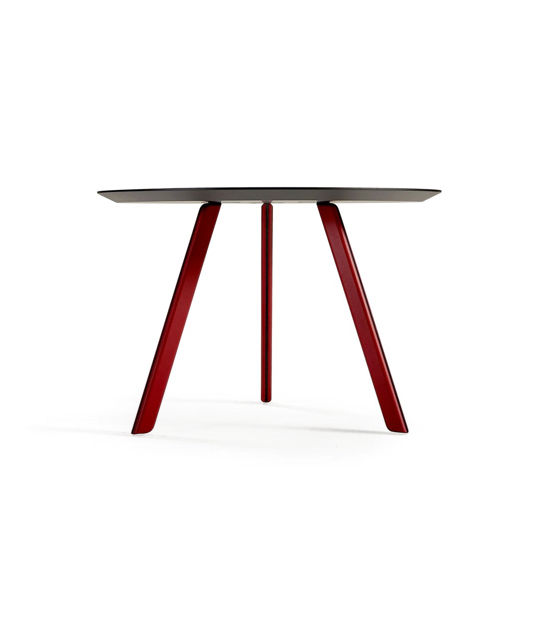 Tortuga Dining Table by Sancal round in red, front view – In Dubai by WSPR