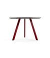 Tortuga Dining Table by Sancal round in red, front view – In Dubai by WSPR