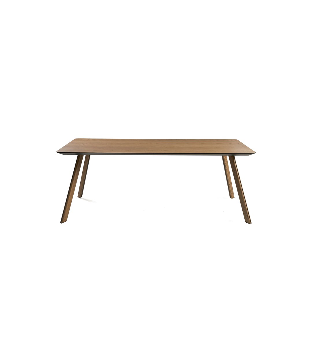 Tortuga Dining Table by Sancal rectangular in walnut stain, side view – In Dubai by WSPR