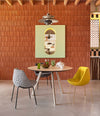 Tortuga Dining Table by Sancal round in natural ash against a brick wall – In Dubai by WSPR