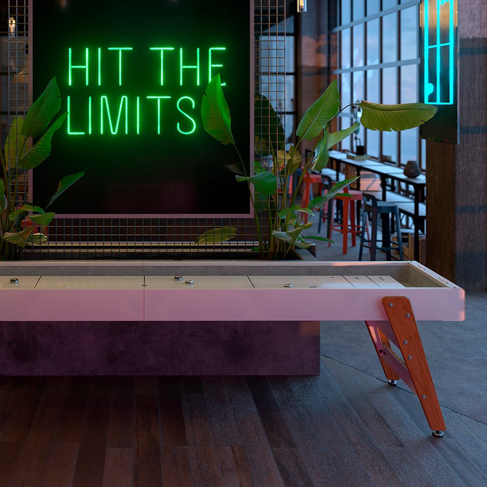 Track Shuffleboard Table 14 ft by RS Barcelona in Shuffleboard in a styled interior – view 2 – In Dubai by WSPR
