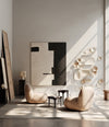 Tribal Vase, Big by 101 Copenhagen in Sand in a styled interior – In Dubai by WSPR