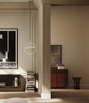 Trumpet Table, Tall by 101 Copenhagen in Smoked Forest in a styled interior – In Dubai by WSPR