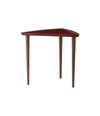 Umanoff Nesting Side Table by Audo in walnut with a burgundy laminate top, angled view – In Dubai by WSPR