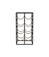 Umanoff Wine Rack by Audo in black powder coated steel with leather, front view – In Dubai by WSPR