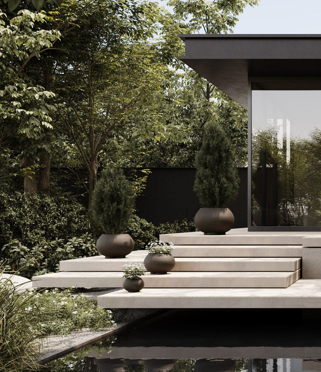 Urchin Plant Pot, Big by 101 Copenhagen in Coffee in a styled interior – In Dubai by WSPR