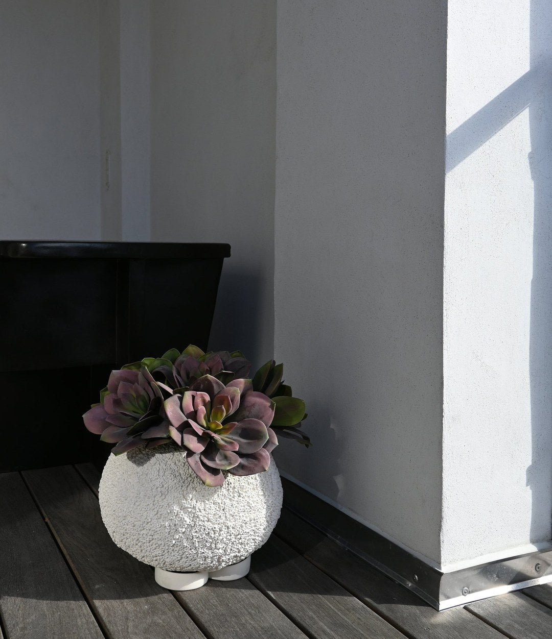Urchin Plant Pot, Mini by 101 Copenhagen in Beehive in a styled interior, view 2 – In Dubai by WSPR