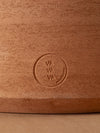 Vavavà Vase by Miniforms in terracotta, detail of the embossed mark – In Dubai by WSPR