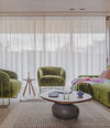 Vesper Coffee Table by Sancal in brown in a bright living room – In Dubai by WSPR