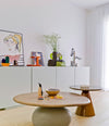 Vesper Coffee Table by Sancal with an ash top beside a white sideboard – In Dubai by WSPR