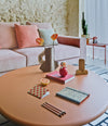 Vesper Coffee Table by Sancal with a terracotta top, detail – In Dubai by WSPR