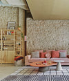 Vesper Coffee Table by Sancal with a terracotta top in a pink living room – In Dubai by WSPR
